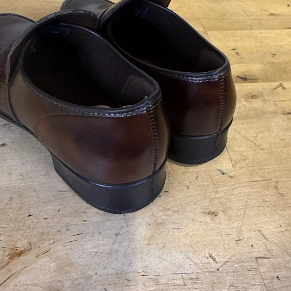 Chancellor Men’s Leather Slip On Loafers Brown Size 7.5 or 8